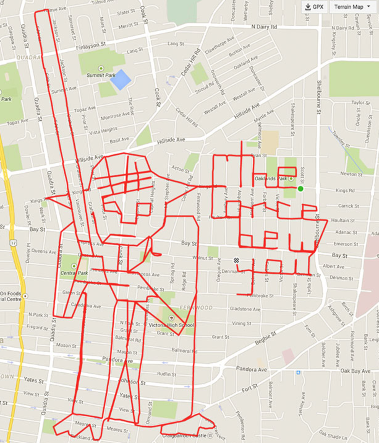 GPS Art - Yoda